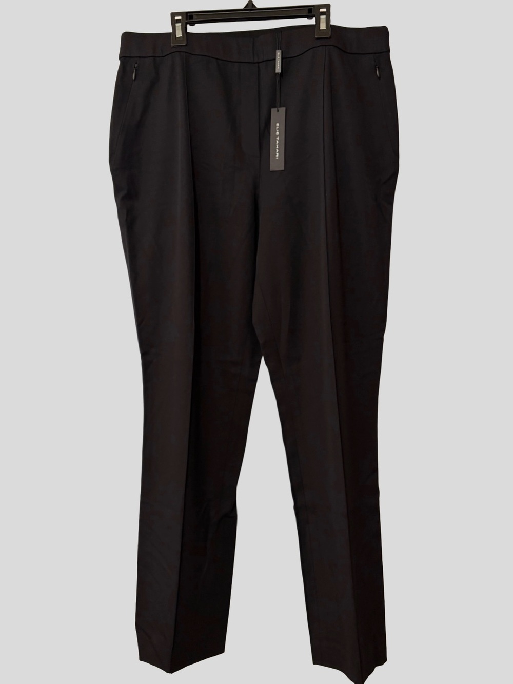 Elie Tahari Pull On Pants Black Stretch Career GIA Pants Size 14
